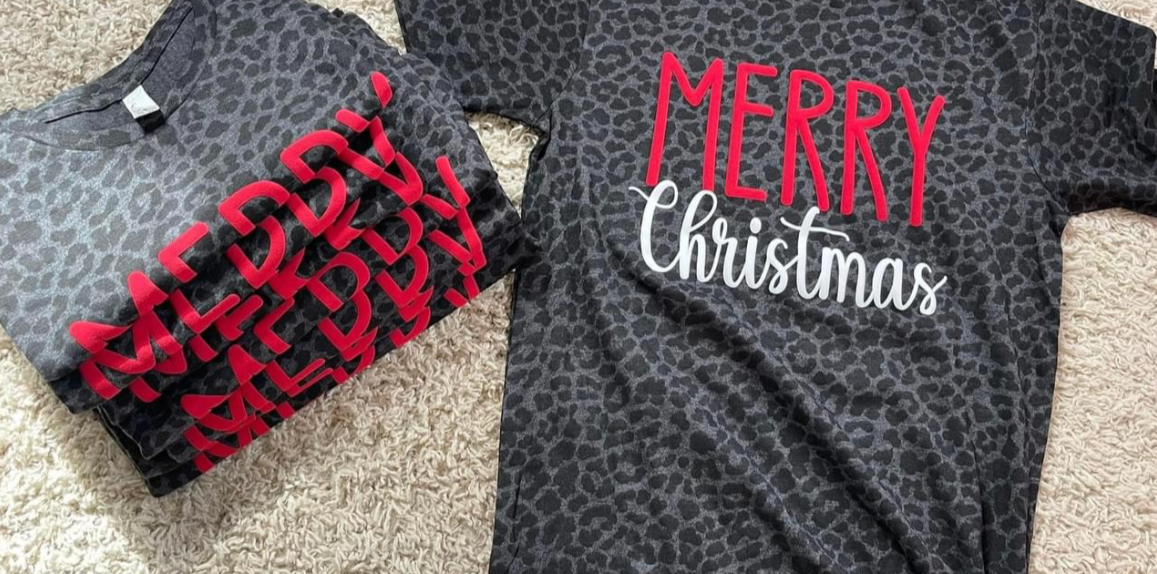 Puff Merry Christmas Black Leopard