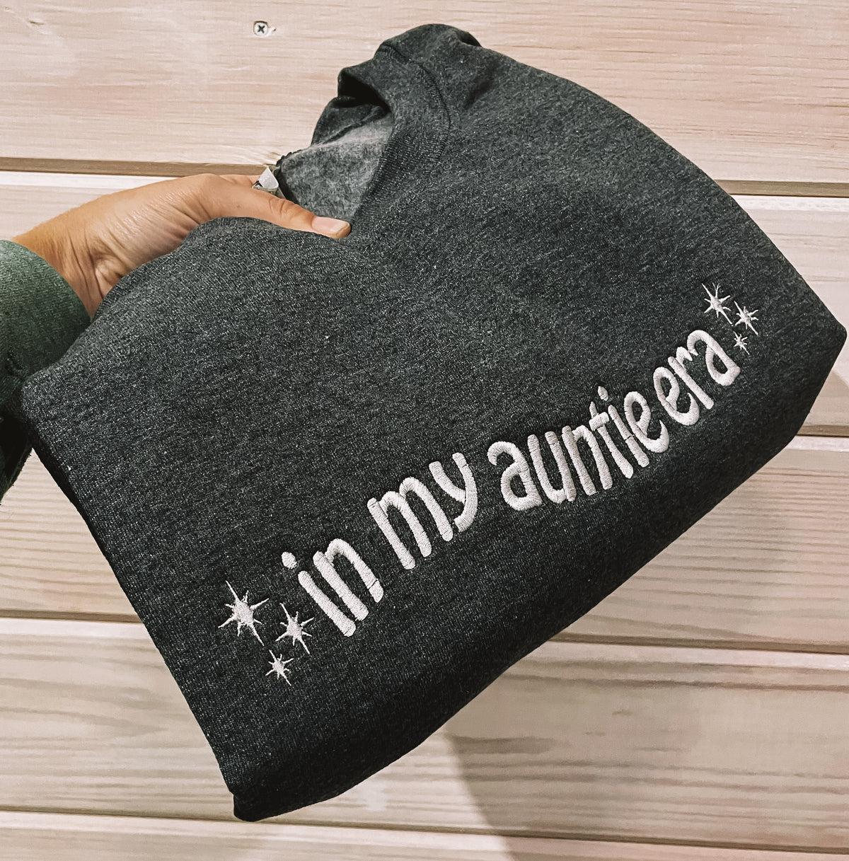 In my auntie era | embroidered sweatshirt