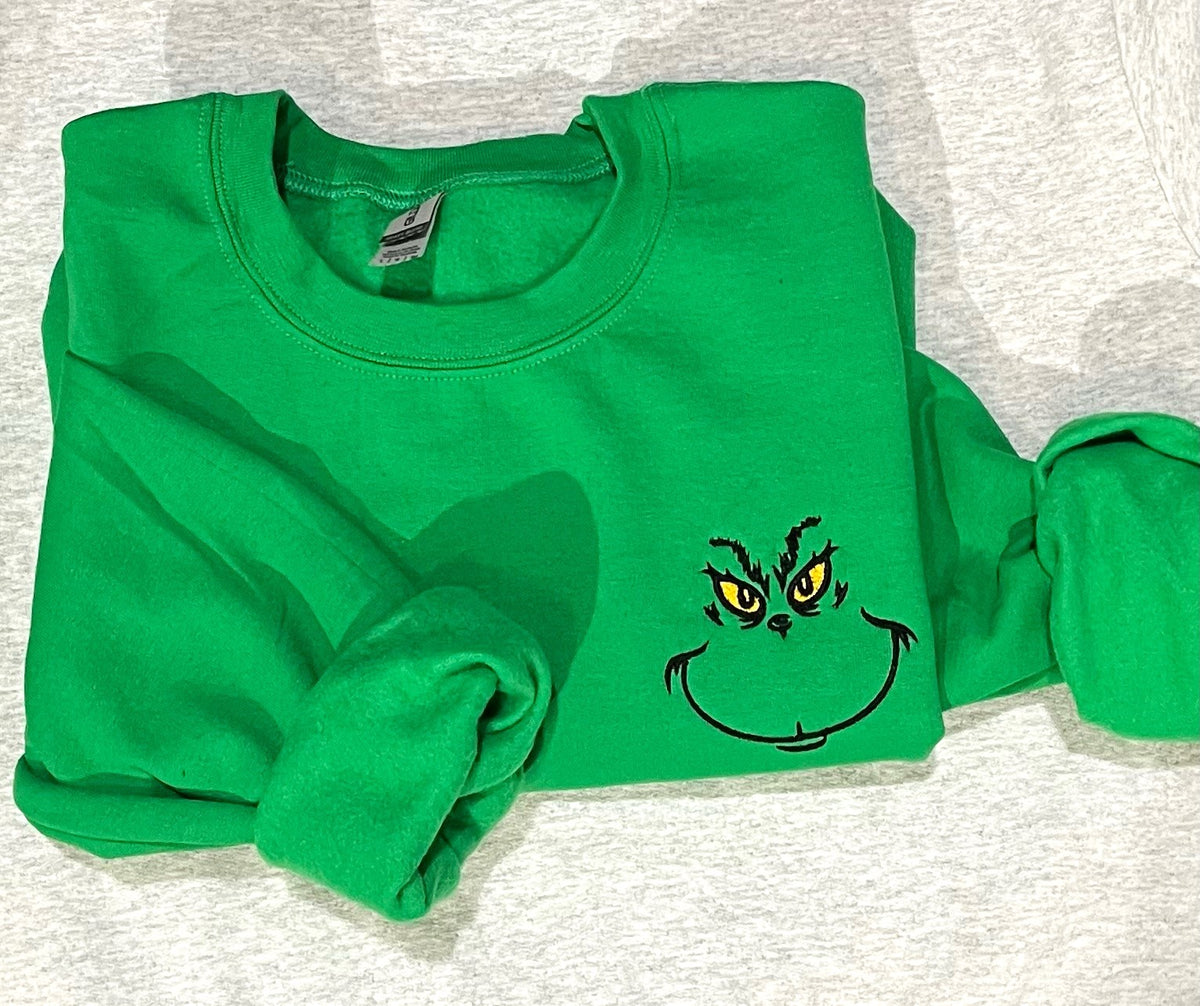 The Mean One Embroidered Pocket Crewneck sweatshirt