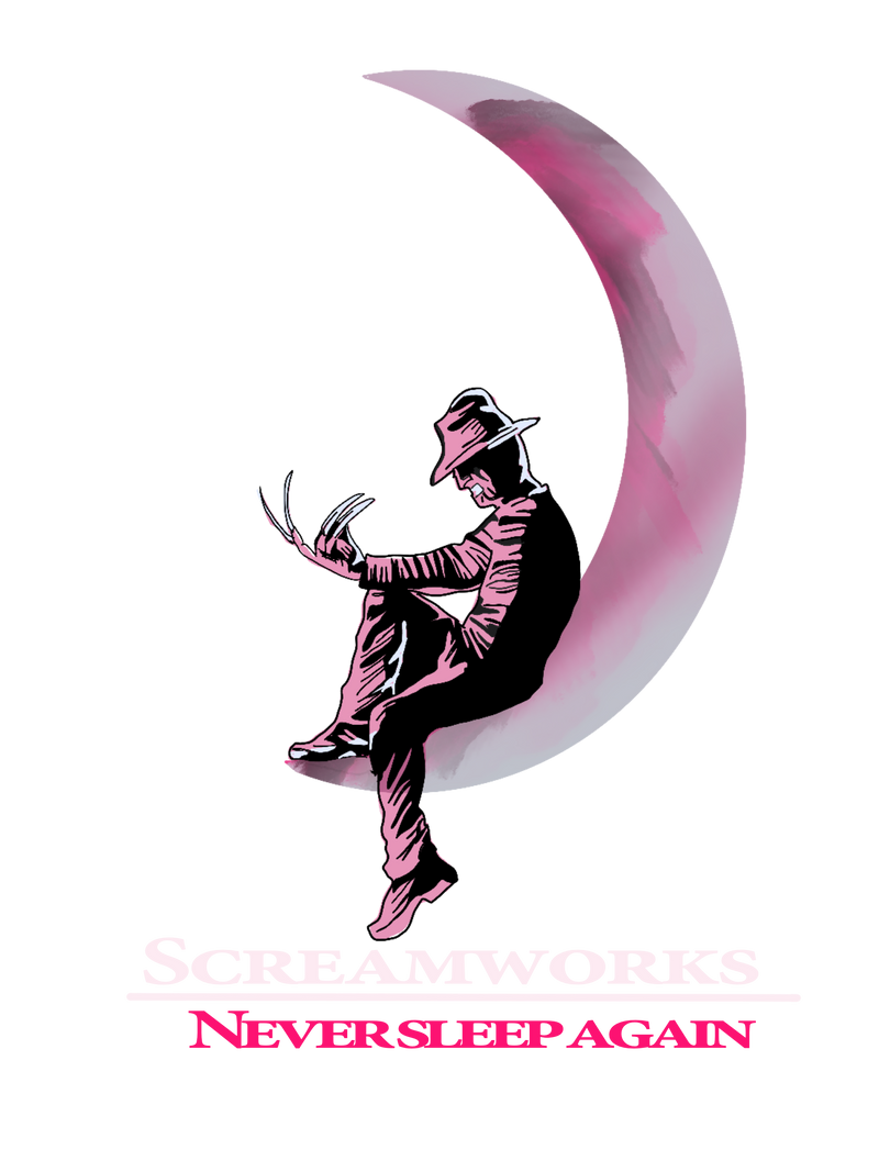Scream Works - never Sleep Again - Hand Drawn Freddy Kreuger